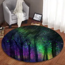 5 цветов, круглый мягкий фланелевый нескользящий коврик, напольный коврик, декор для входа, домашний ковер, гостиная, спальня, детская комната