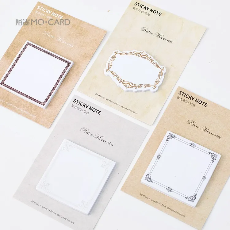 Retro Memories Memo Pads Vintage DIY Sticky Notes Paper Bookmark