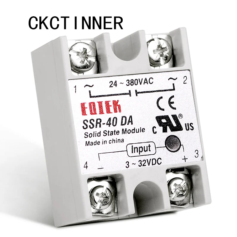 1 шт. твердотельные реле SSR-25DA 25A SSR-10DA SSR-40DA 5-24VDC до 24-380V AC SSR 25DA6-20mA - Габаритные размеры: SSR-40DA