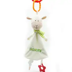 Милые плюшевые детские успокаивающее полотенце с колокол мультфильм животных погремушки в кроватку игрушки-брелоки для коляски