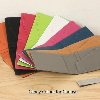 

Fashion Leahter Money Clip Men Women Unisex Wallets Candy Color Wallet ID Credit Card Cash Holder Pocket Mini Purse