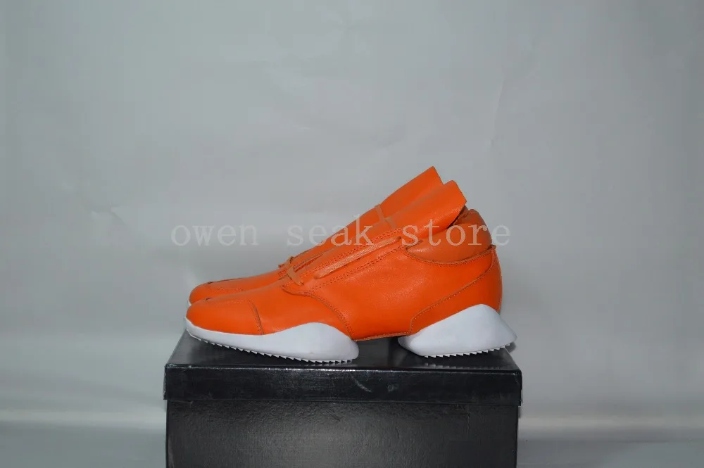 Owen Seak/Женская обувь на подкове; роскошные кроссовки до щиколотки на шнуровке; ботинки из натуральной кожи; повседневные брендовые кроссовки на плоской подошве; Цвет черный, белый