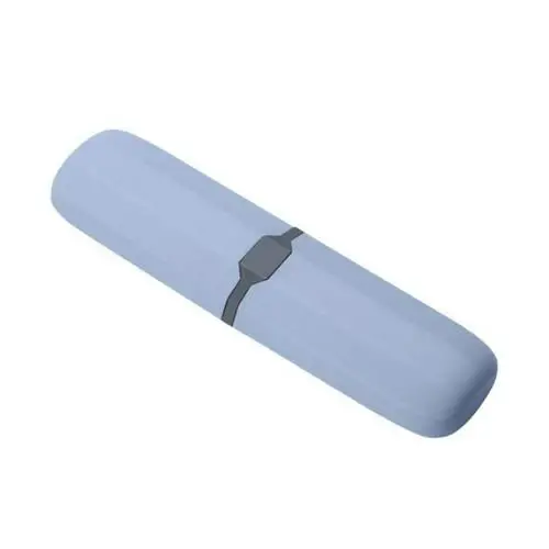 1pc Travel Portable Toothbrush Toothpaste Holder Storage Box Case Pencil practical Container toothbrush organizer bathroom tools - Цвет: gray blue