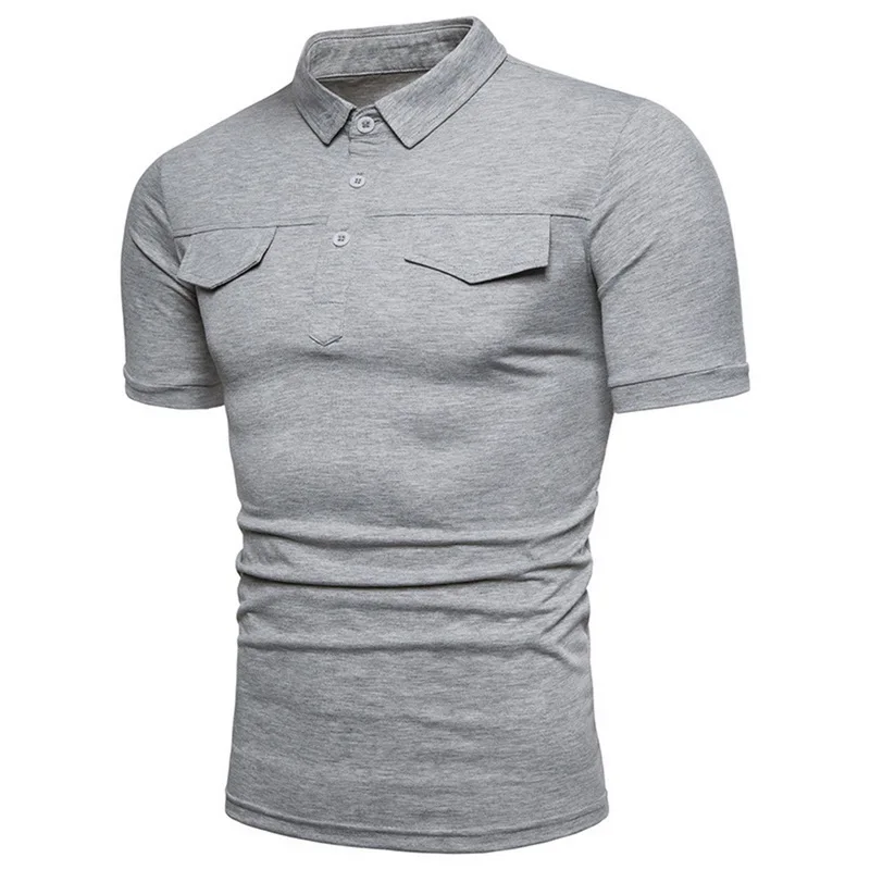 Mens Collar Running Shirts Brand 2019 Summer Male Football Casual Short