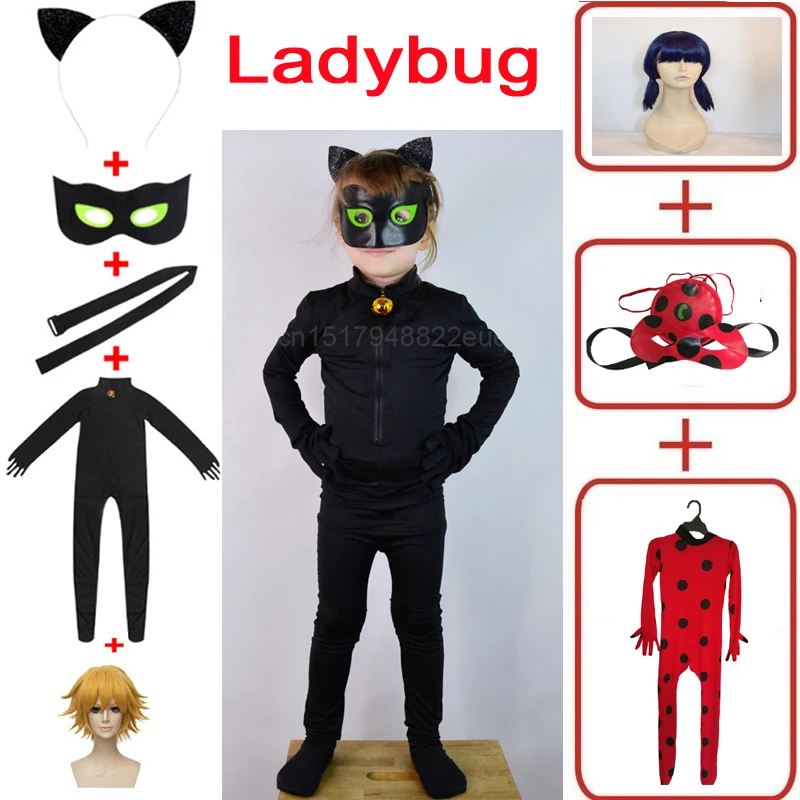 

fantasia spandex ladybug costume kids cosplay party toddler girls children lady bug halloween costumes ladybug cat noir Costume