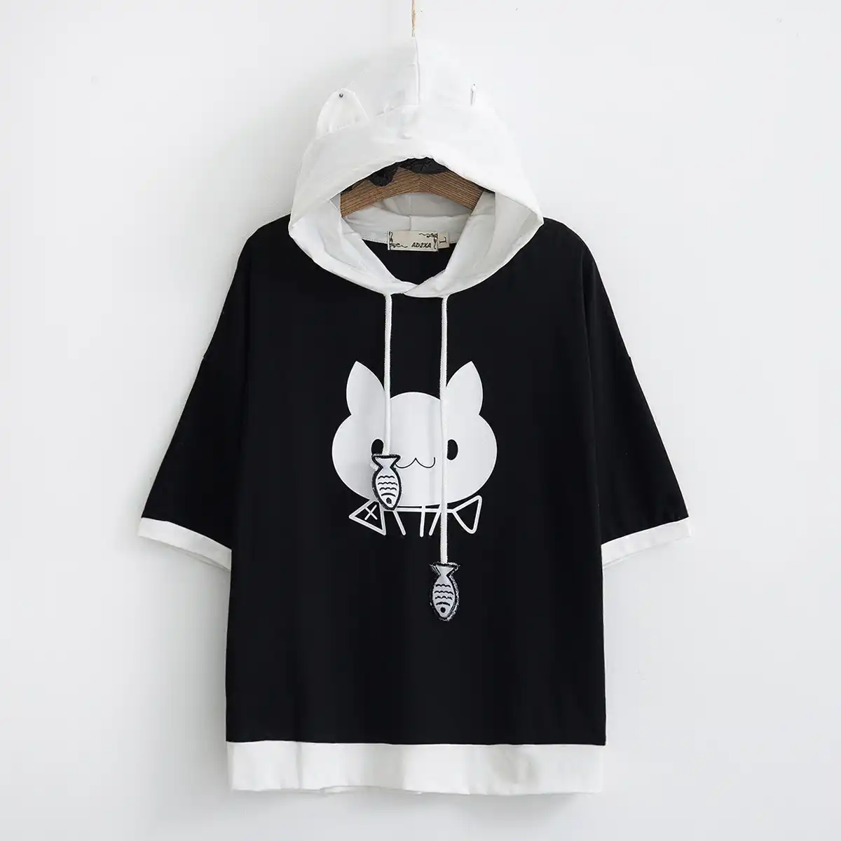 short sleeve hoodie girl