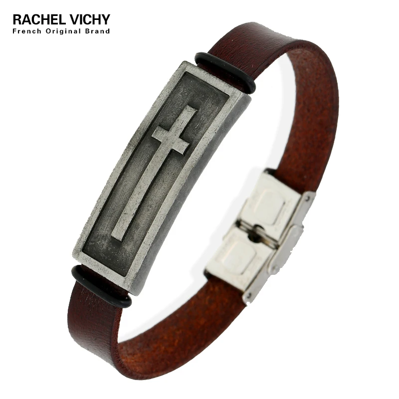 

Fashion Brand Cross Leather Bracelet For Men Women Jesus Christian Religious Vintage Jewelry Bracelets & Bangles Jewelry GTW063