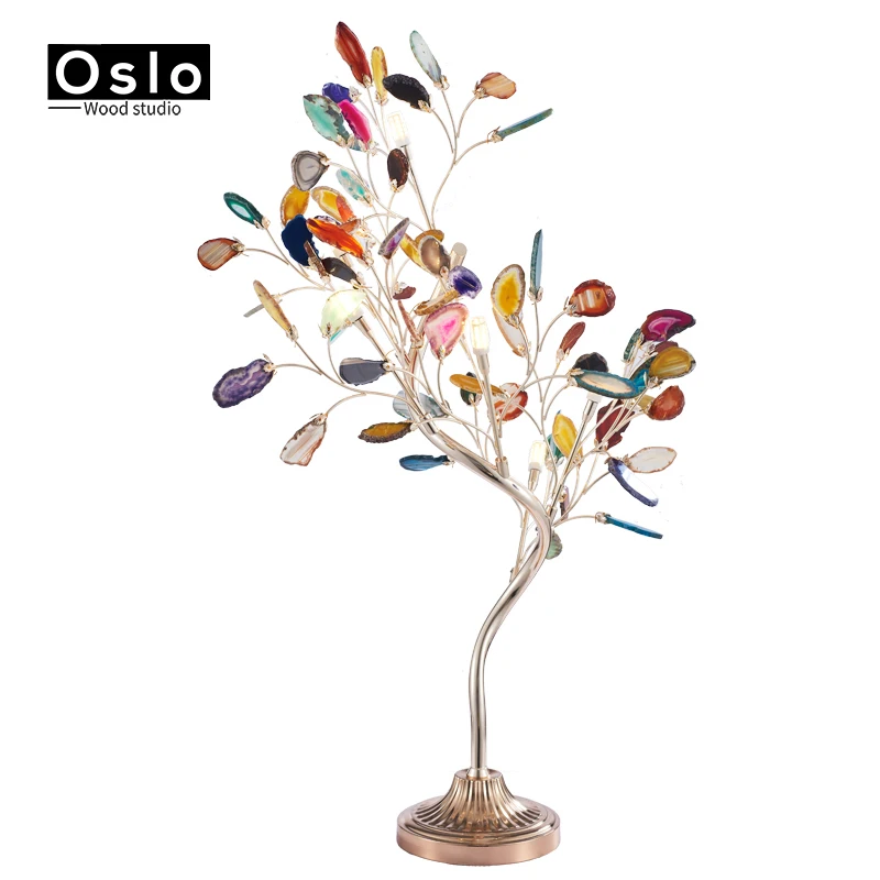 

G4 LED Creative Agate Table Lamp Modern Minimalist Light luxury Designe Desk Lamp Lights for Study Living Room Bedroom Led Light