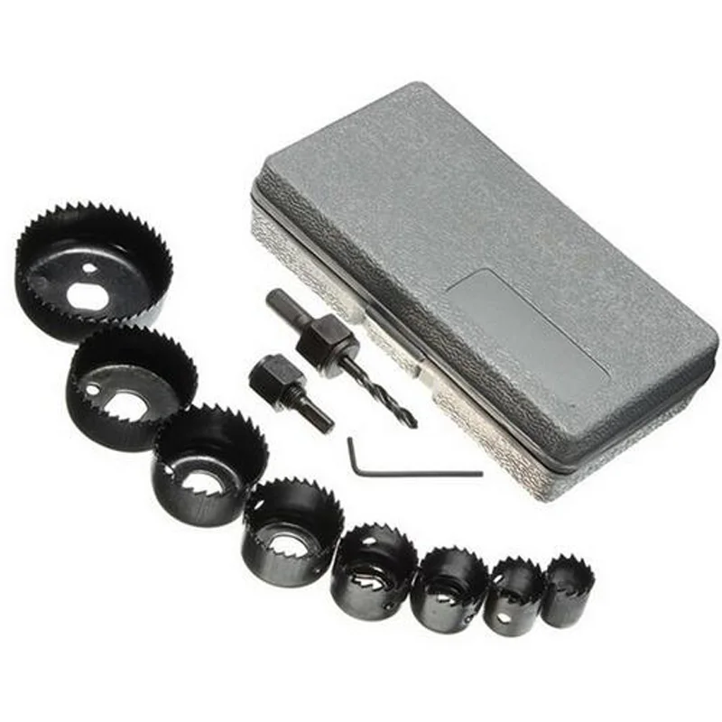 11pcs DIY Hole Saw Bit Kit Set 3/4" to 2 1/2" Wood Sheet Metal Drill