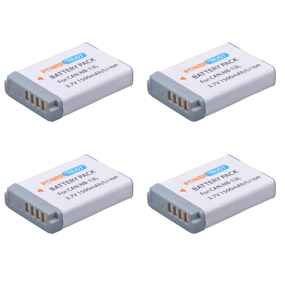 4Pcs NB 13L NB 13L NB13L Battery for Canon PowerShot G5X G7X G9X G7 X
