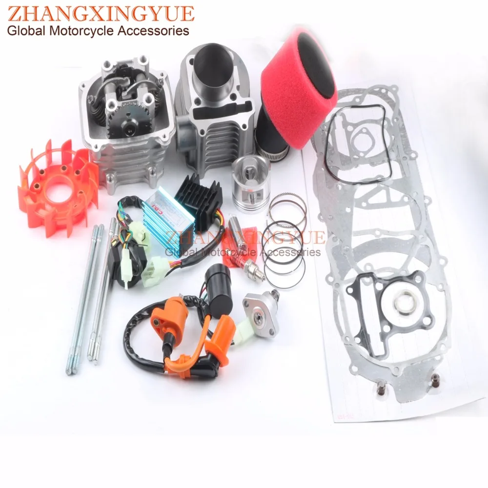 ^*Best Offers 57.4mm Kit Performance A11 Racing Cam AC CDI Coil Variator Air Cooler Cooling Fan for GY6 150cc 157QMJ Scooter ATV 4T