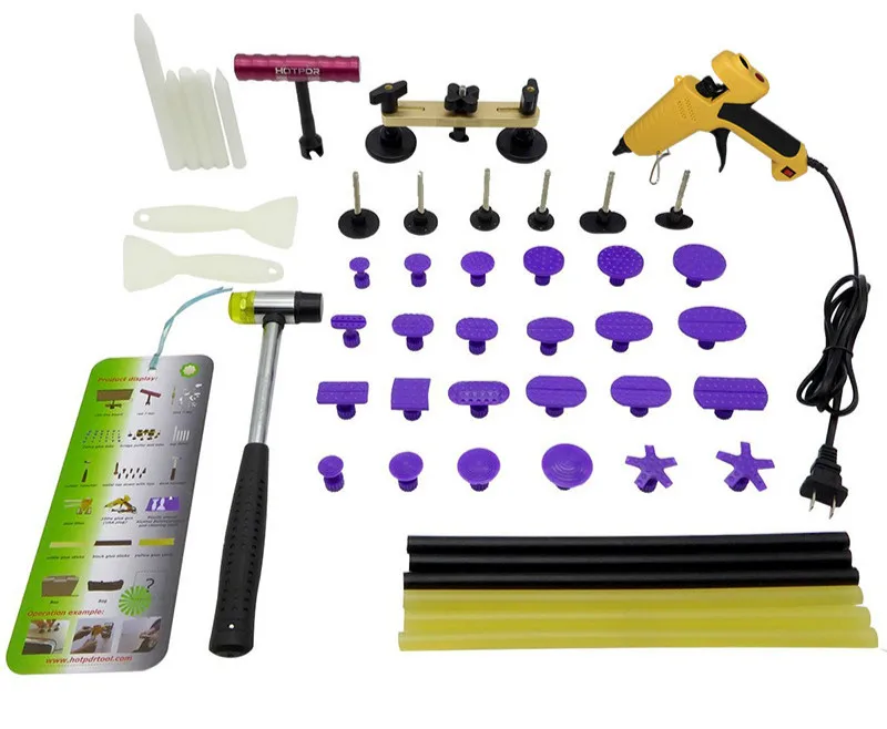 

Car Body Repair Kit Depression 42PCS set of Repair Kit glue gun gasket pull-leveling set spot