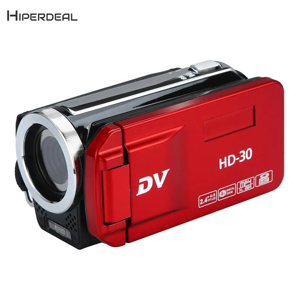 HIPERDEAL HD-30 2.4HD Inch Screen Video Camcorder HD 1080P Handheld Digital Camera 4X Digital Zoom DV Recorder Digital Camera