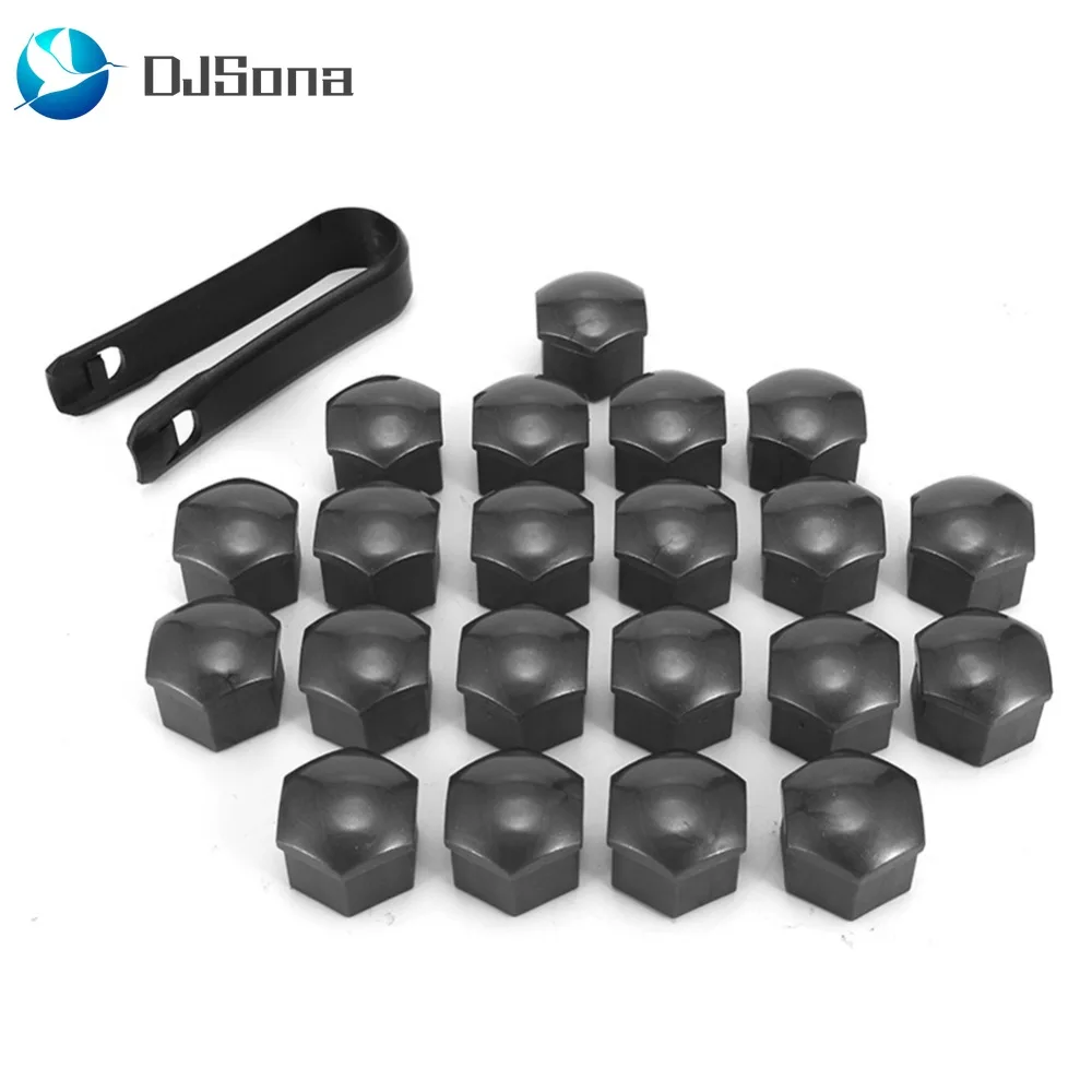 

DJSona 20pcs 17mm Car Auto Hub Screw Cover Tire Wheel Screw Bolts Nut Cap Wheel Nut Bolt Head Cover Cap Hub Screw Protector whol