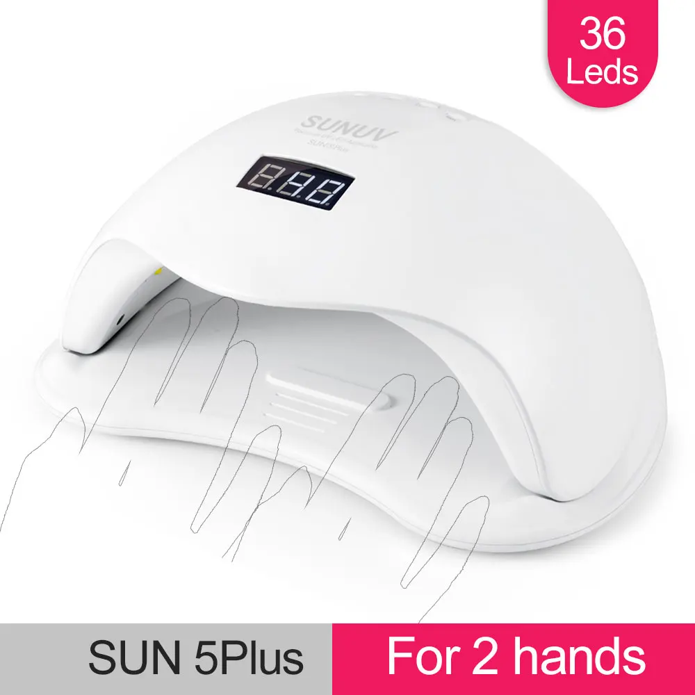

Nail Gel Polish Dryer Manicure Drying Machine for SUN 5 PLUS All Gel Nails Art Curing Art Automatic Hand Sensor Nail Art Tools