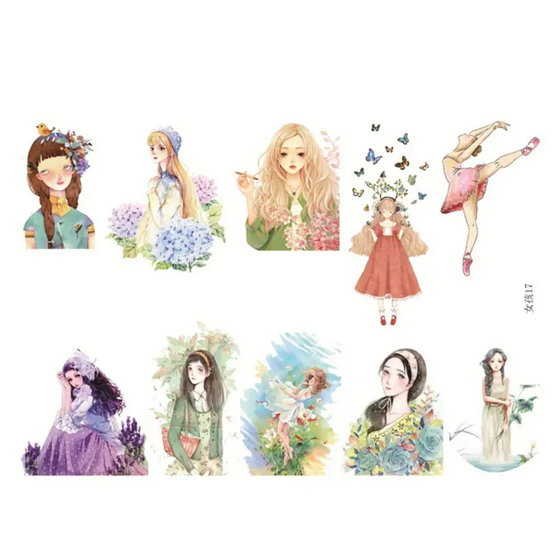 2 шт. Стикеры для рукоделия|kawaii girl stickers|gift giftsgifts scrapbooking |