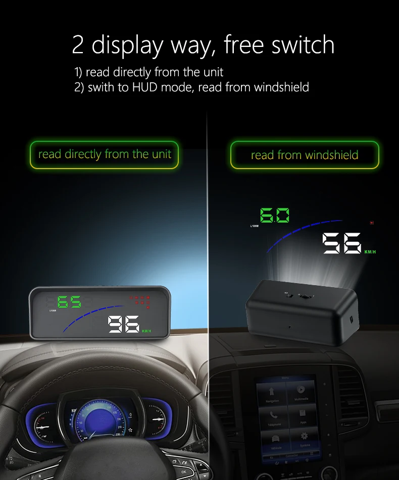 Digital para Carros Projetor de Exibição o Painel Painel do Carro Geyiren p9 Car Hud Head up Display Obd Inteligente Medidor Mais Obd2 Euobd p9 hd do Carro 11 High Quality display car