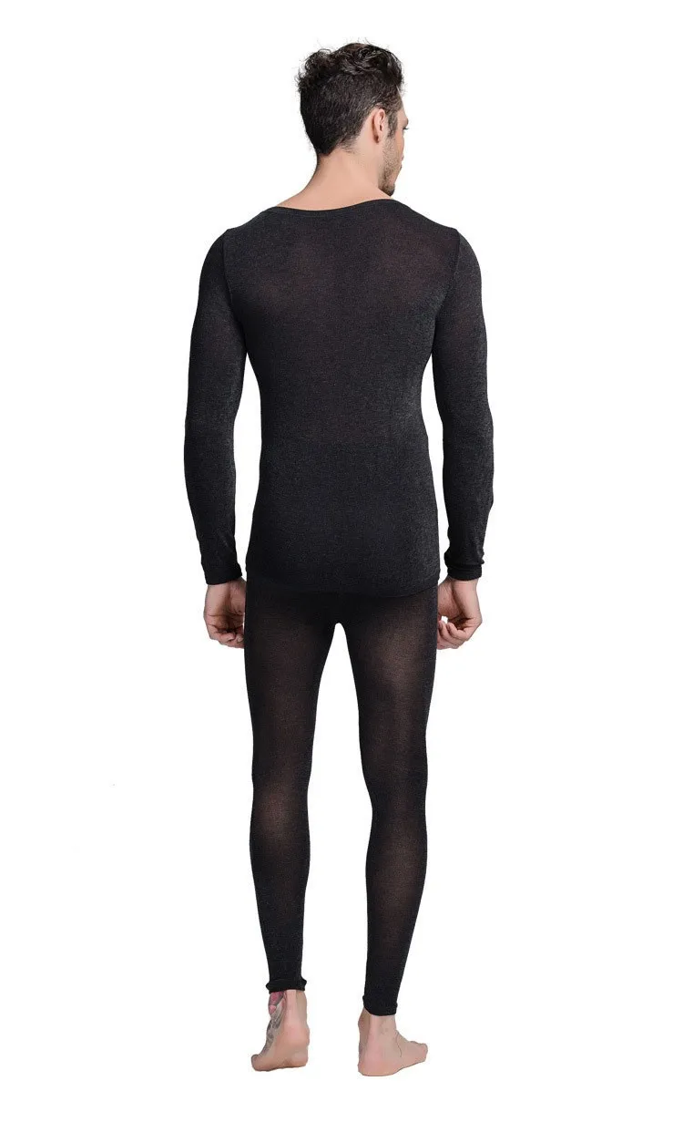 Aolamegs Men Thermal Underwear Set Winter Ultrathin Keep Warm Long Johns Suit High Elastic Tight Quick Heating Underwear Suit (7)