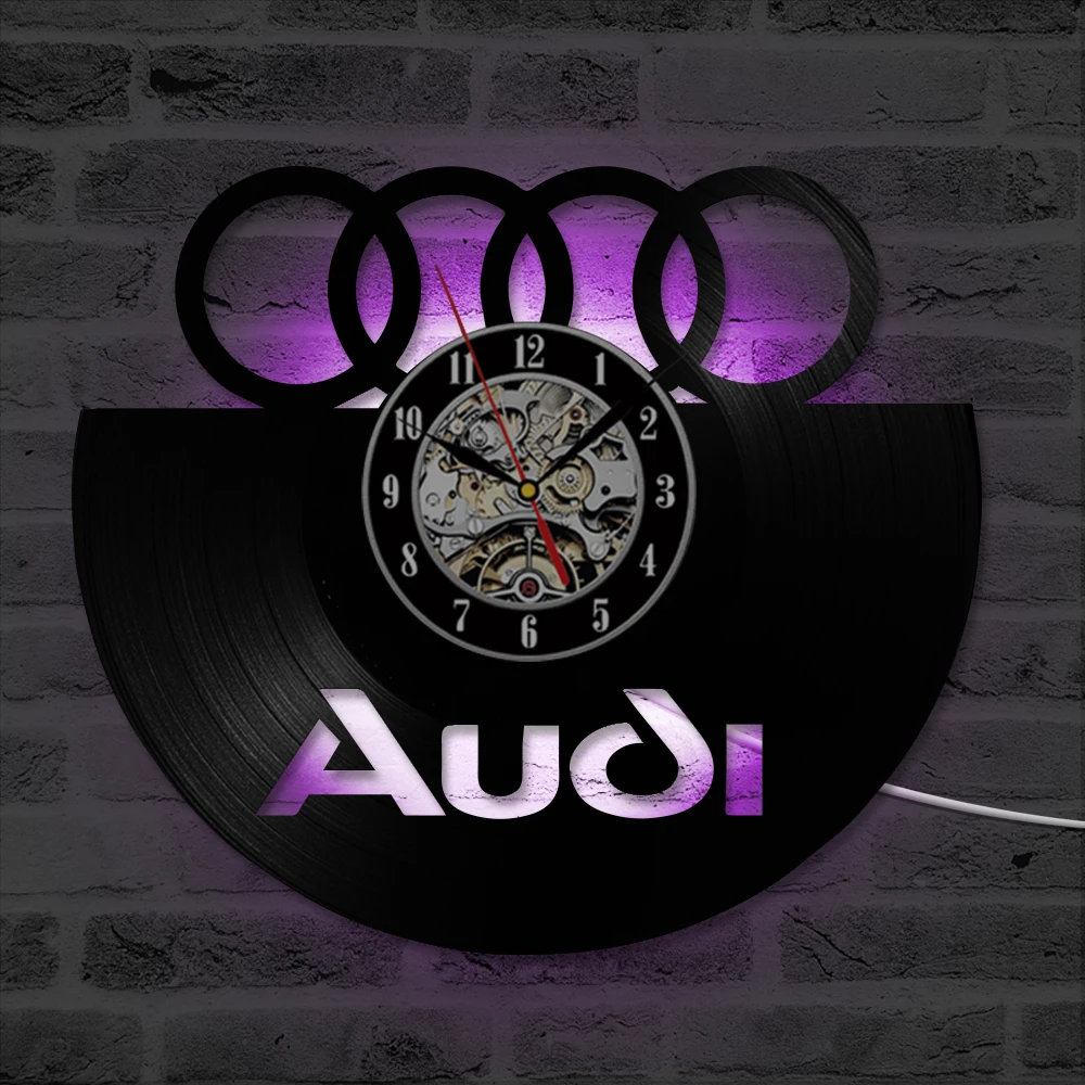 

LED Record Vintage Decoration Black Hollow CD Record Wall Clock Audi Gift Art Decor Personalized Home Decor