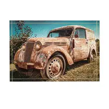 Старые автомобили душ Декор Винтаж заброшенные автомобили на ферме коврики для ванной нескользящие двери коврики пол EntrywaysDoor коврики