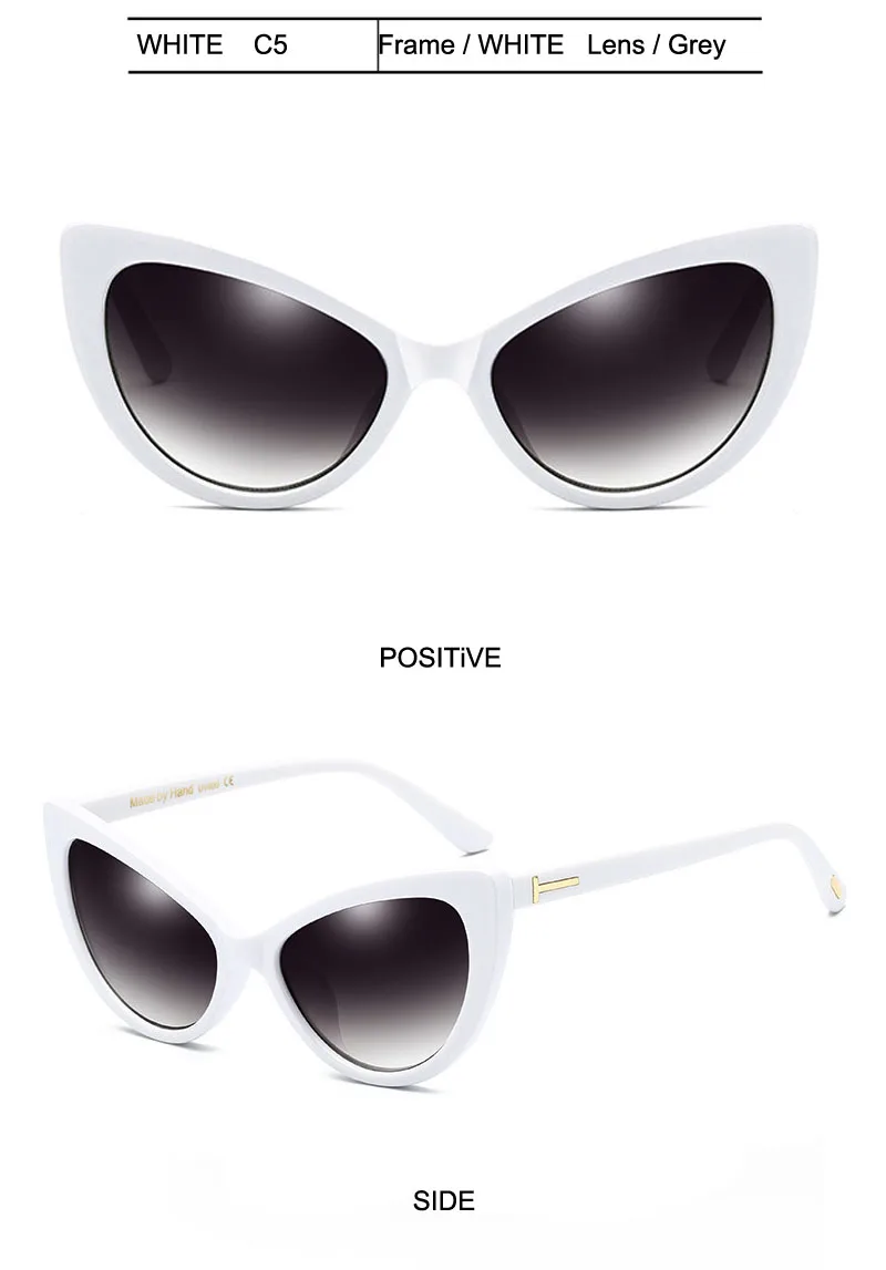 FEISHINI высококачественные очки с дизайном «кошачие глаза» оправа Женские винтажные знаменитостей ретро белые сексуальные кошачий глаз очки оправа женские очки