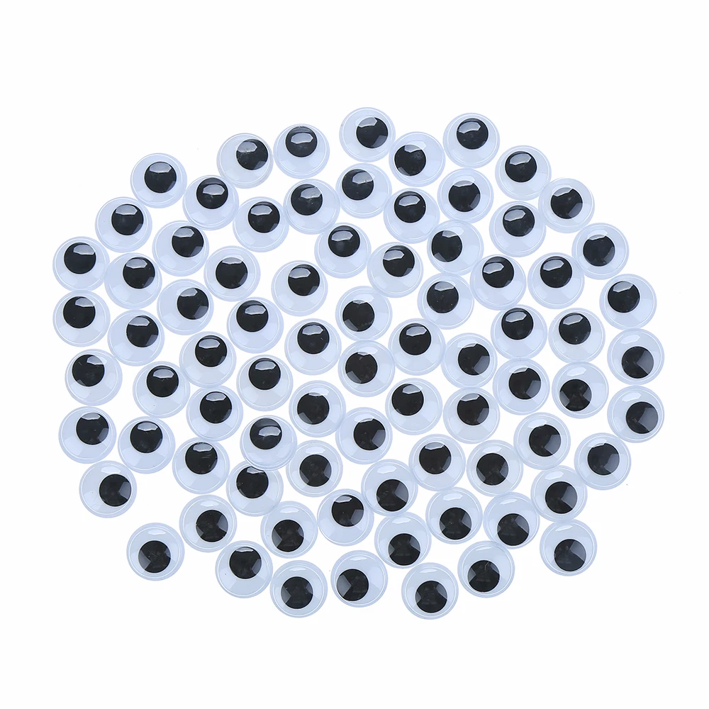 CCINEE Self adhesive Toy Eyes 6mm 8mm 10mm Total Mixed Googly Eye Teddy Bear Plastic Doll