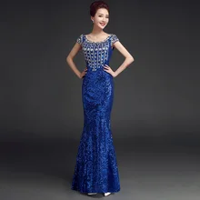Prom Dresses sequined clothes Long For Special Occasions Evening Dress night Gowns Mermaid 2017 Long Evening Dress