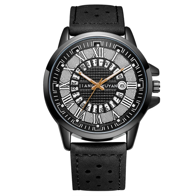 

2019 new men's watch hot sale luxury brand fashion business waterproof multi-function leather quartz watch Relogio Masculino