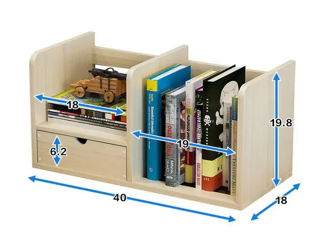 40*20*18 см современный Рабочий стол книжная полка офисное хранилище книжный шкаф студенческий стол стойка с ящиком