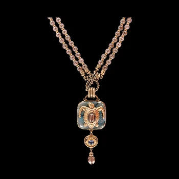 

Amorita boutique vintage 2 ways wear tortoise stone Necklaces