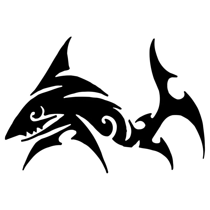 15.2*10.5CM Tribal Shark Vinyl Car Sticker Fish Hawaii Surf Cool Personality Cartoon Decal C4-0825 | Автомобили и мотоциклы