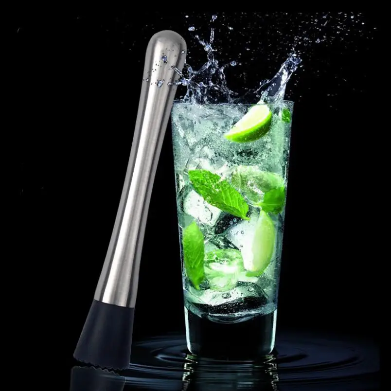 Барный пестик из нержавеющей стали, барный миксер Mojito, коктейли Напитки пестик для фруктов, измельченная посуда для льда, инструменты LX4339