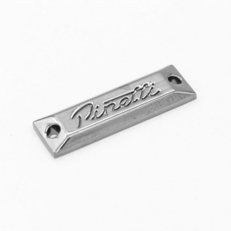 

Custom metal labels, 0.7x2.4cm, for garment, sewing, for shoes, customized logo, embossing, nameplate