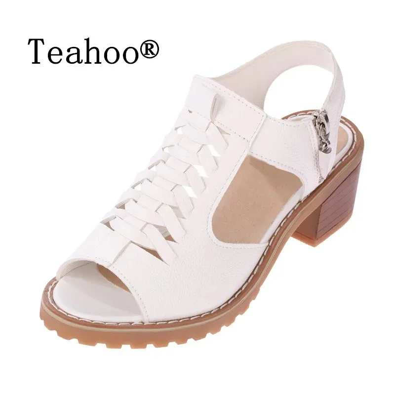 

2018 Buckle Strap Women Gladiator Sandals Open Toe Summer Style Thick Heels Sandals Footwear Casual Shoes Woman Sandals Platform