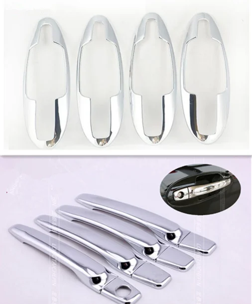 

FUNDUOO For Hyundai Sonata 2002 2003 2004 2005 New Chrome Car Door Handle Cover + Cup Bowl Trim Sticker Free Shipping