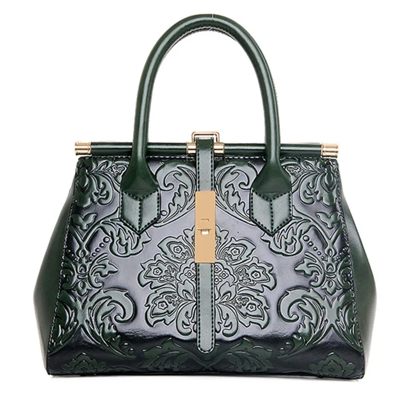 

Fashion Designer Flower Printing Women Handbag/National Wind Brand Women Messenger bags/Retro Leather Tote Bolsas Feminina