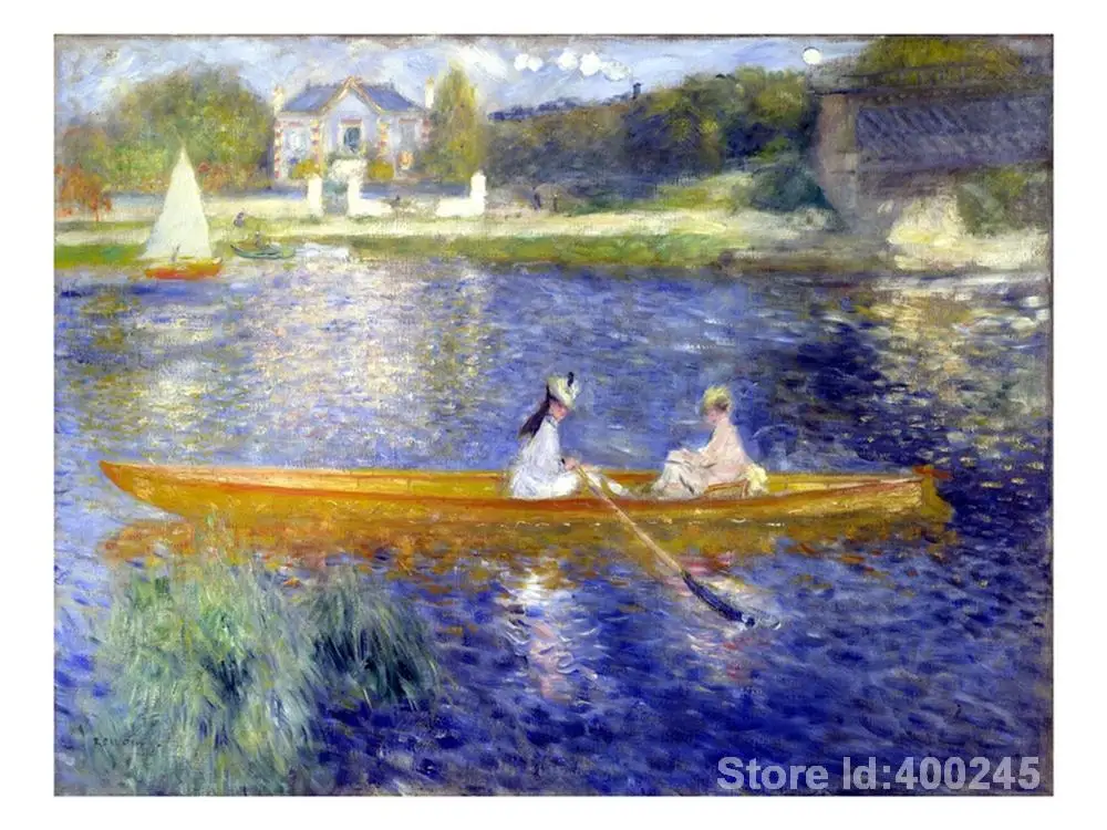 Картина лодки Skiff La Yole Pierre Auguste Renoir Репродукция холст Искусство Ручная роспись