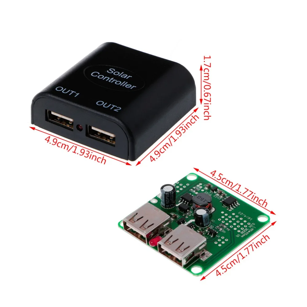 5V 2A + 9V DC солнечная панель Внешний аккумулятор USB регулятор заряда напряжения