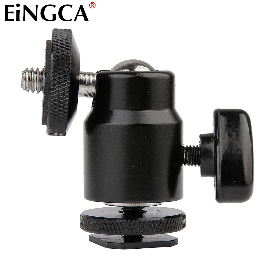 Rotating 360 Degree Camera font b Tripod b font Mini Ballhead Ball Head Hot Shoe Adapter