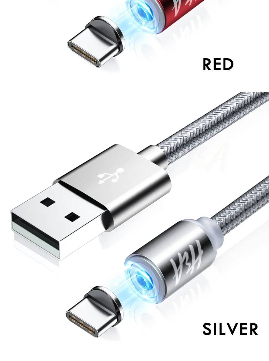 Магнитный кабель Micro usb type C адаптер для быстрой зарядки телефона Microusb type-C магнитное зарядное устройство usb c для iphone samsung xiaomi