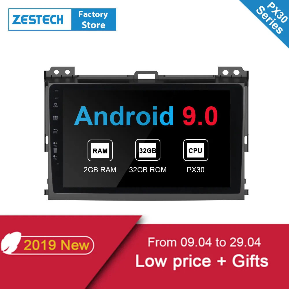 2019 2 Din Android 9 0 Автомагнитола gps DVD для Toyota Prado 120 Land Cruiser 2004 2009 головное устройство