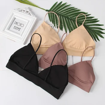 

Comfort Wireless Female Underwear Sexy Deep V Bras Women Push Up Seamless Bra