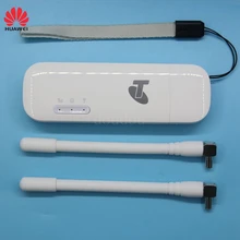 Odblokowany nowy Huawei E8372 E8372h-608 z anteną 4G LTE 150Mbps WiFi modem 4G modem USB Dongle 4G Carfi modem PK E8377 tanie tanio b g n Wszystko w jednym Bezprzewodowy Karta 4G Pulpit laptop Biały
