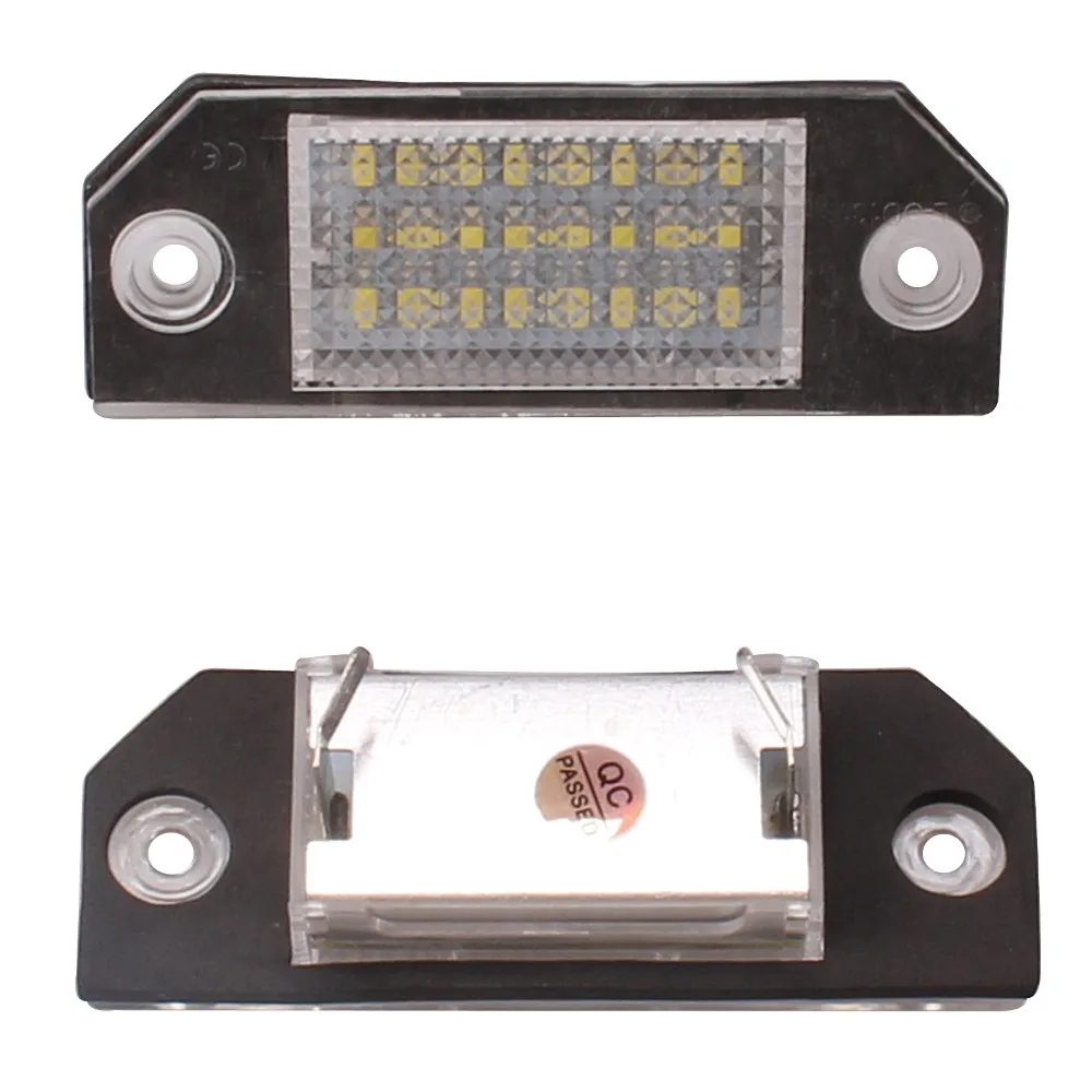 New 2pcs 24 LED 3528 SMD 12V 3W License Plate Lights Bright White Lamps