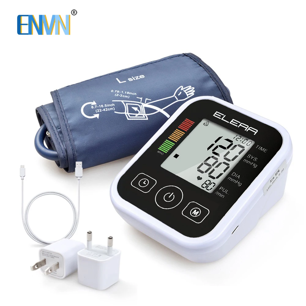

ENVN NEW Digital Upper Arm Blood pressure meter Portable Automatic Blood Pressure Monitor Sphygmomanometer tonometer Tensiometro