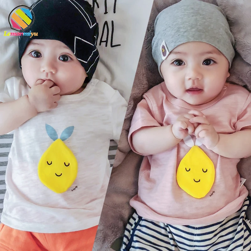 

Lemonmiyu Cartoon Baby Short Tees Infants O-Neck Fashion Print Summer Tops Newborn Patch T-shirts Toddler Soft Comfort Clothes