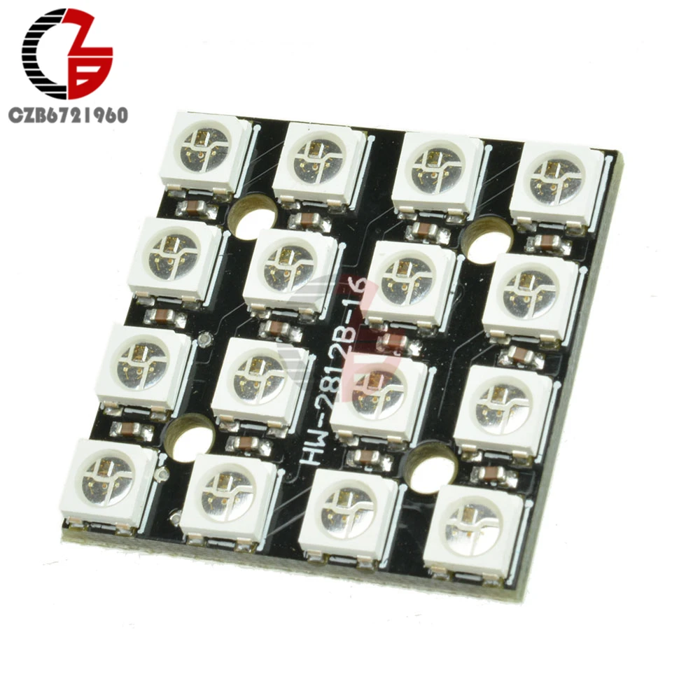 16 бит RGB 4x4 Светодиодный WS2812B 5050 светодиодный + интегрированные драйверы для Arduino|rgb