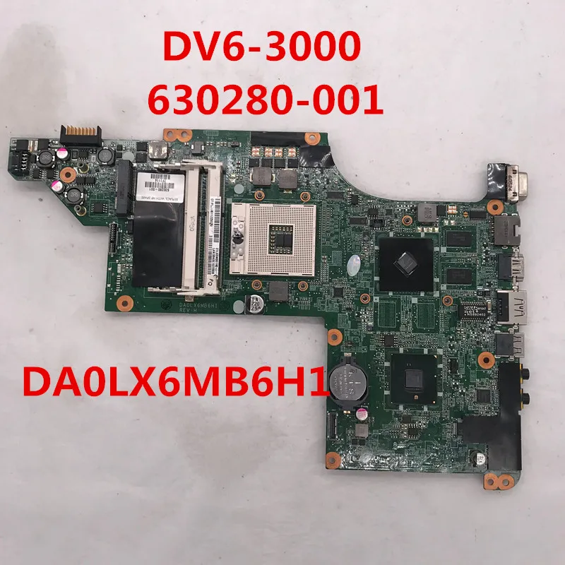 Высокое качество для DV6 DV6-3000 Материнская плата ноутбука 630280-001 аккумулятор большой емкости DA0LX6MB6H1 HM55 DDR3 полностью протестирована
