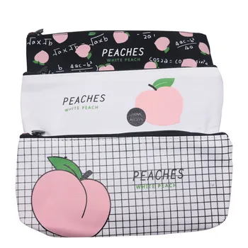 

1 Pcs Cute Fresh And Simple Pencil Bag Large Capacity Girl Student Pencil Bag Stationery Storage Bag Office School Supplies