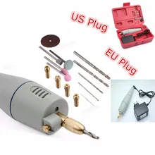 Mini Super Electric Drill/Electric Grinder Set+Power Adapter with 0.5-3.0mm Chuck 530g/cm Torsion 8000-12000rpm Rotating Speed
